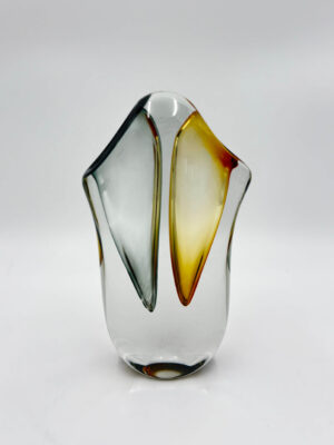 Βάζο Γυάλινο Μελί-Γκρι Inart 16x7x25cm - Μοντέρνο διακοσμητικό βάζο