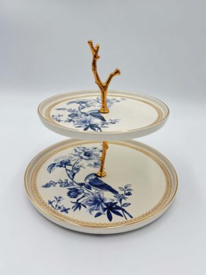 Ορντεβιέρα 2 Θέσεων Step Silk Blue-Beige Espiel 26x26x25cm