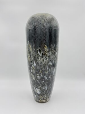 γυάλινο βάζο χειροποίητο Zen Collection γκρι μαύρο