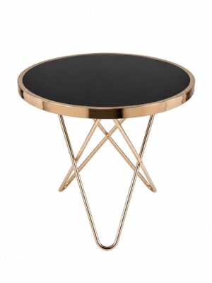 Τραπεζάκι Inart Μαύρο Rose Gold 45x45x50cm