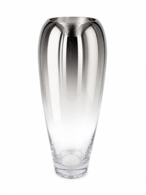ασημί γυάλινο βάζο φυσητό Zen Collection 38,4cm